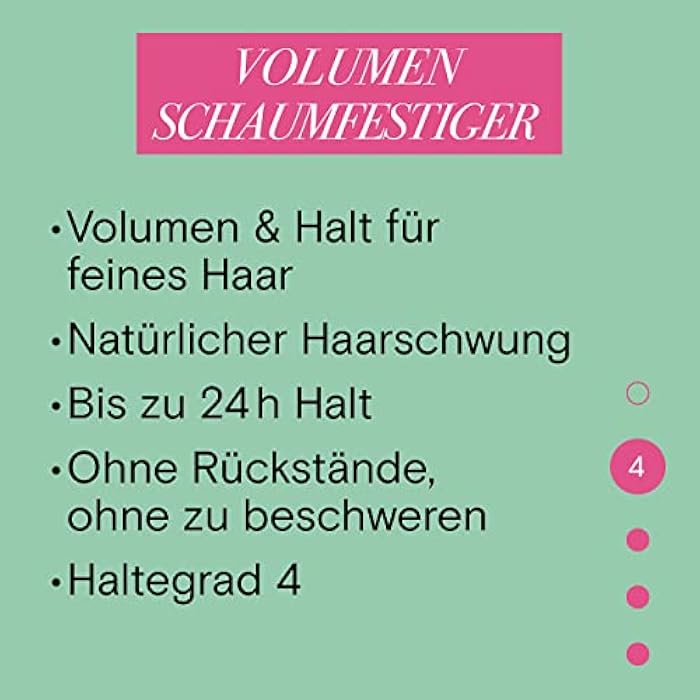 Taft Mousse Volume for Fine Hair, Hold Level 4 (150 ml), Hair Mousse for Volume and Strong Hold, Hair Styling with 24 Hours Long-Lasting Hold - Image 2